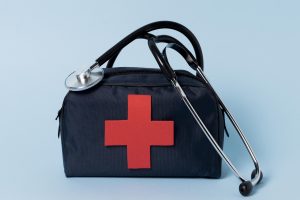 front view arrangement medical still life elements